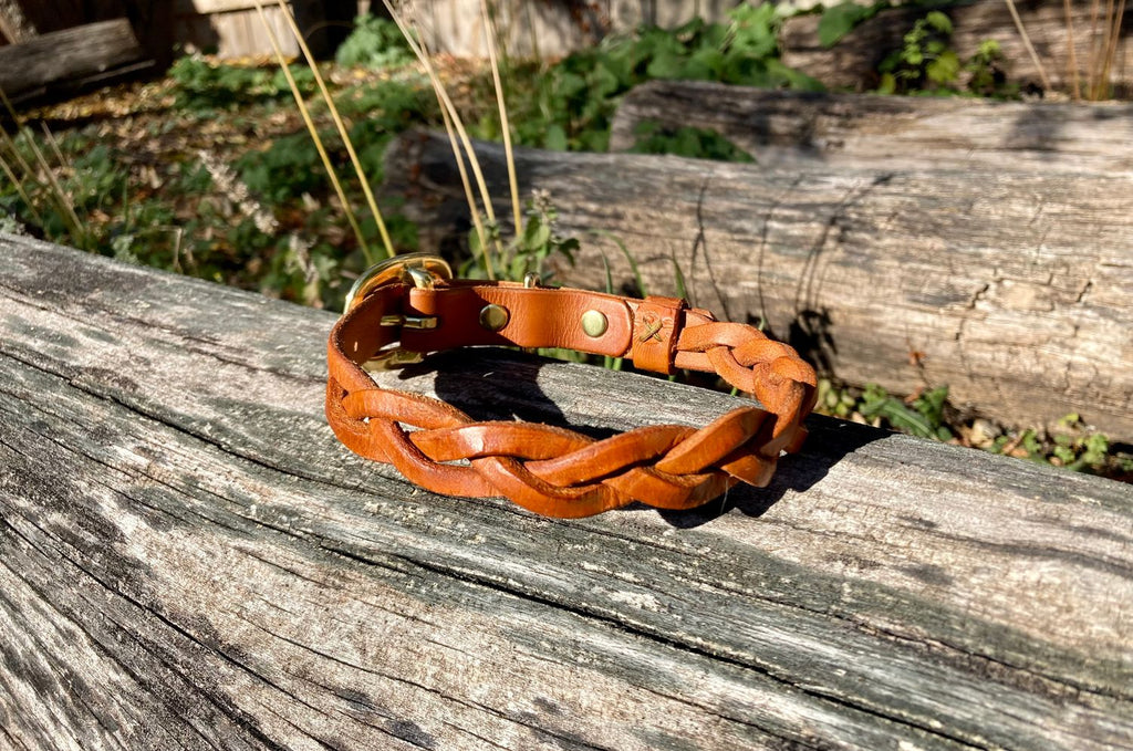 Braided Leather Collar