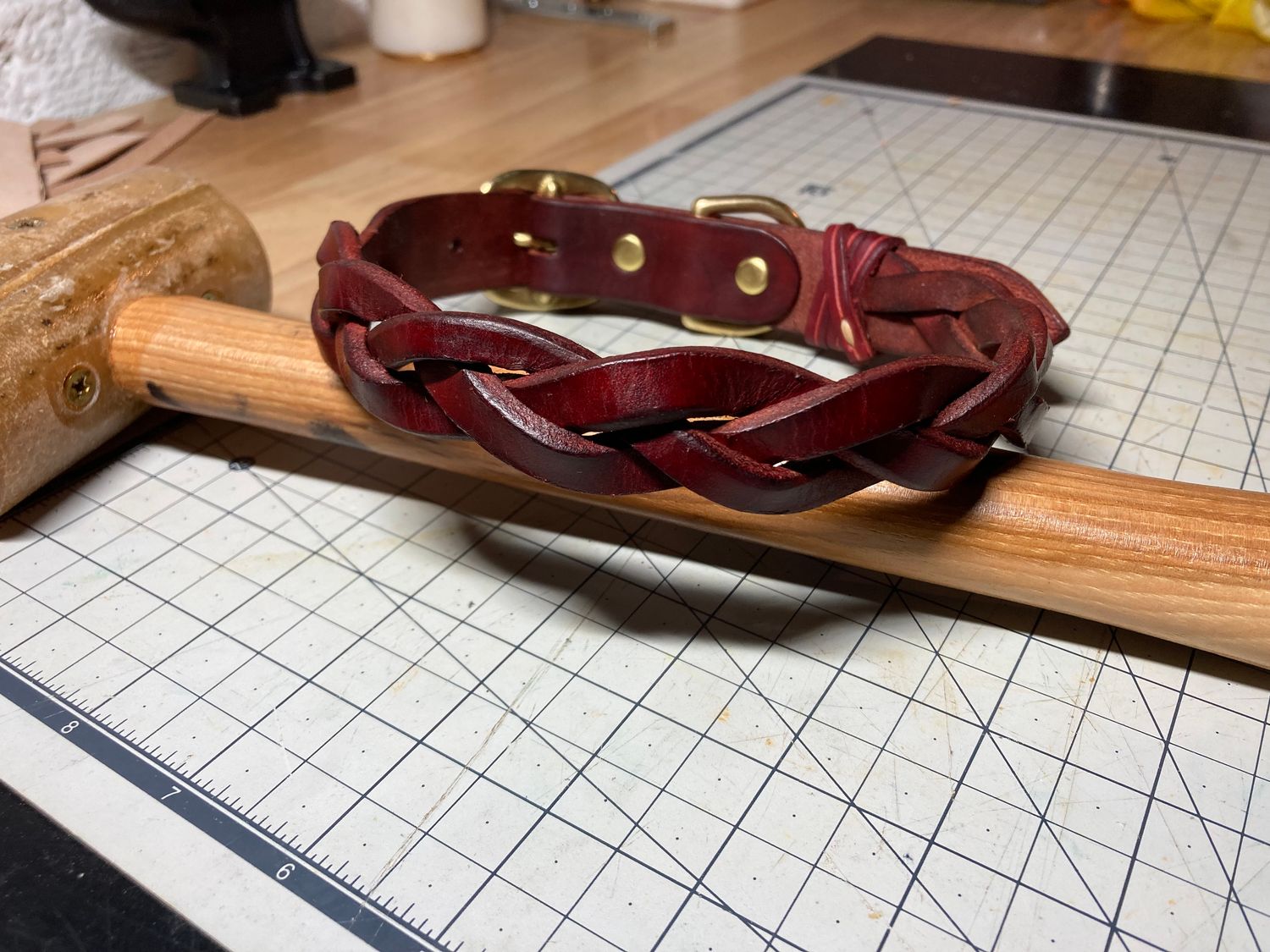 Braided Leather Collar