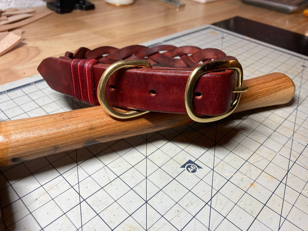 Braided Leather Collar