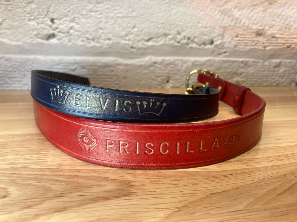 Classic Leather Collar – Personalized with Your Dog's Name
