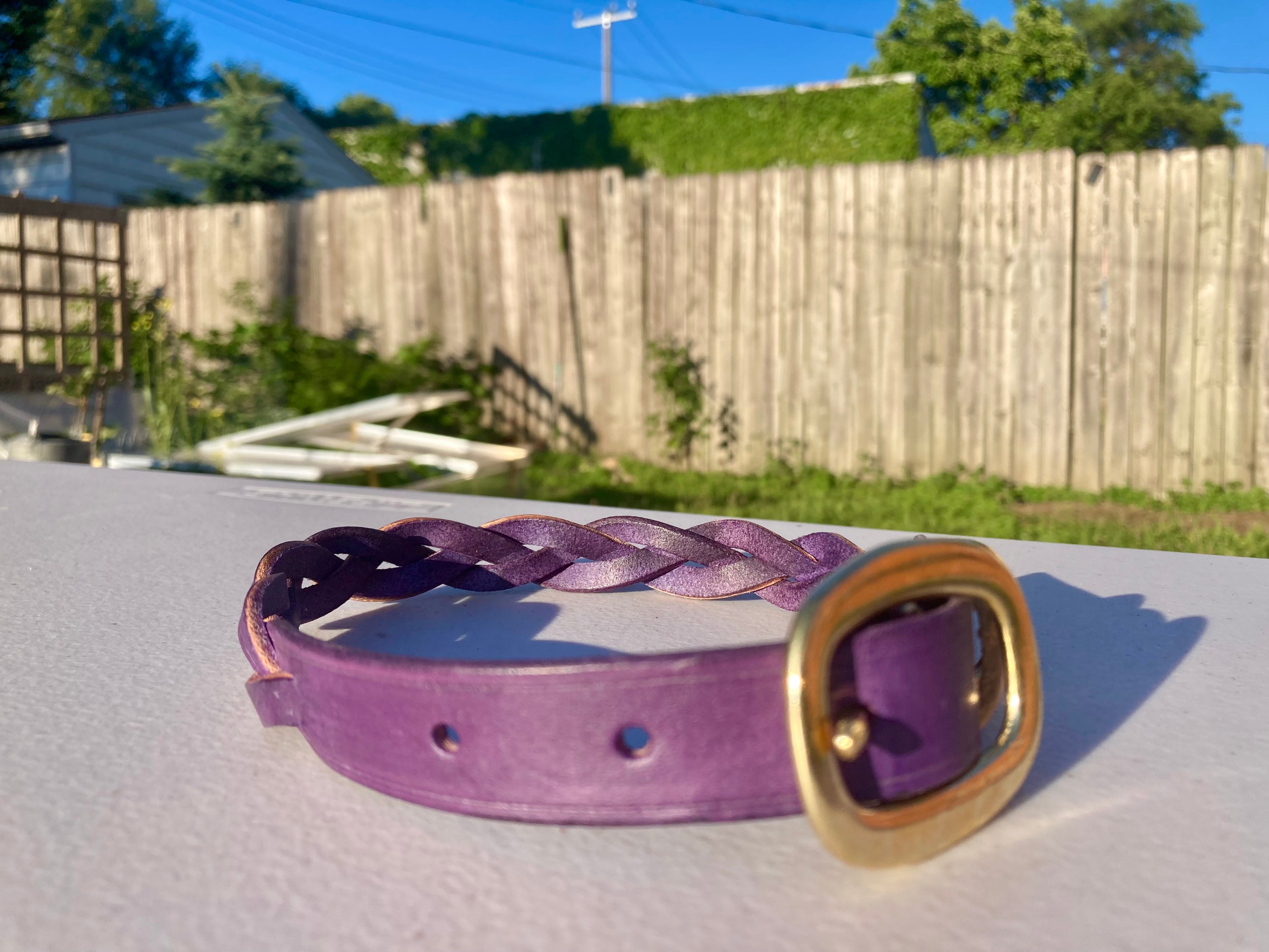 Braided collar - Purple