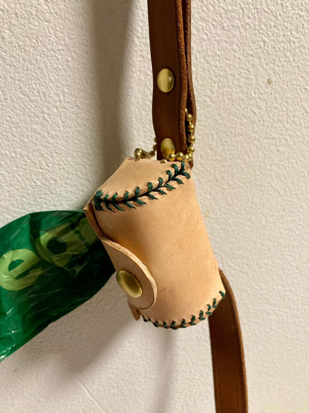 Leather Poop Bag Dispenser
