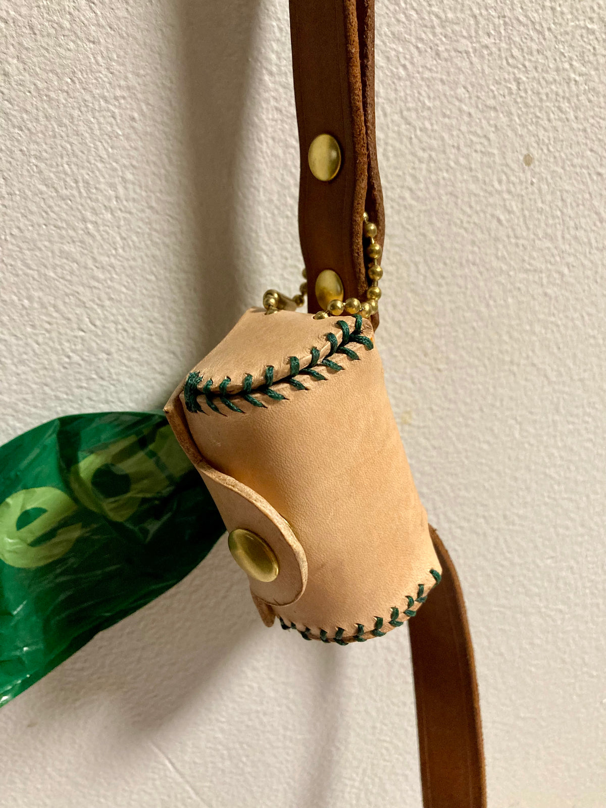 Leather Poop Bag Dispenser